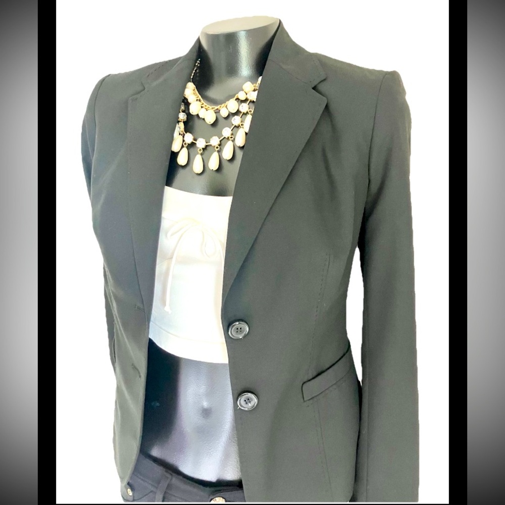 Womens the LIMITED 2 button lined VENTED jacket BLACK BLAZER jacket Size:2 XS S